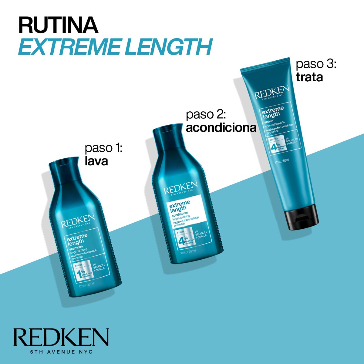 SHAMPOO EXTREME LENGTH PARA CABELLO QUEBRADIZO Y D&Eacute;BIL